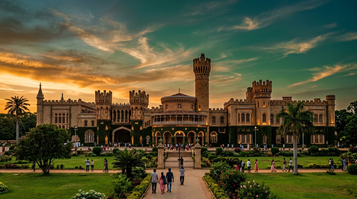 Real place photograph of Bangalore Palace panorama